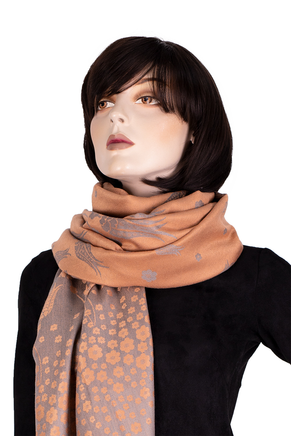 Schal_braun-grau_b Jacquard-Schal mehrere Varianten 4